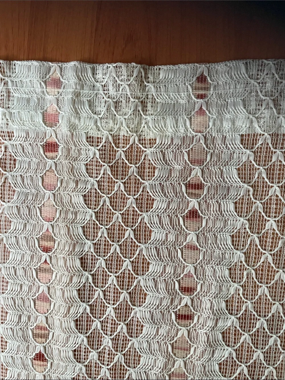 Cream shower curtain